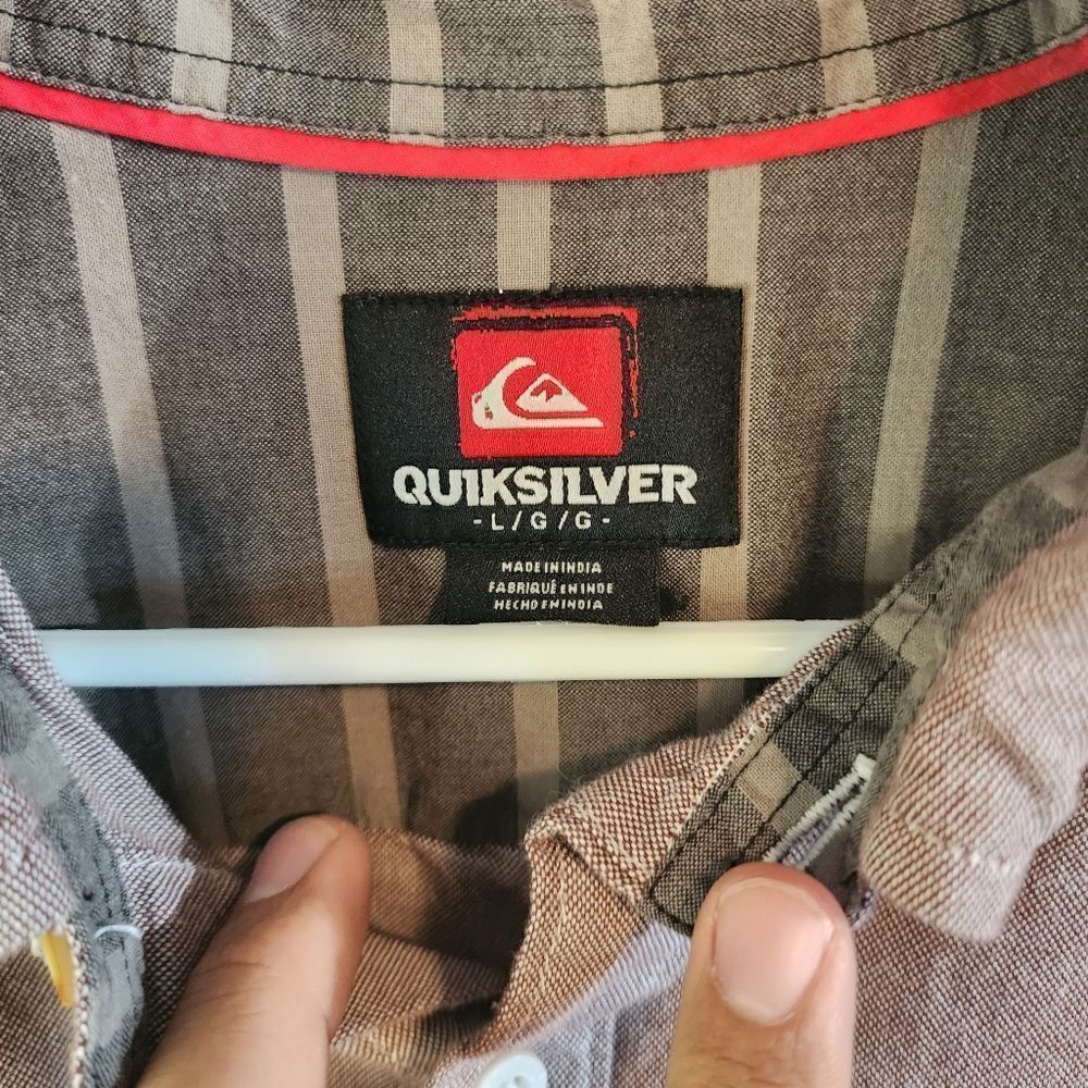 Men's Quicksilver Button Down Longsleeve Shirt, S… - image 2